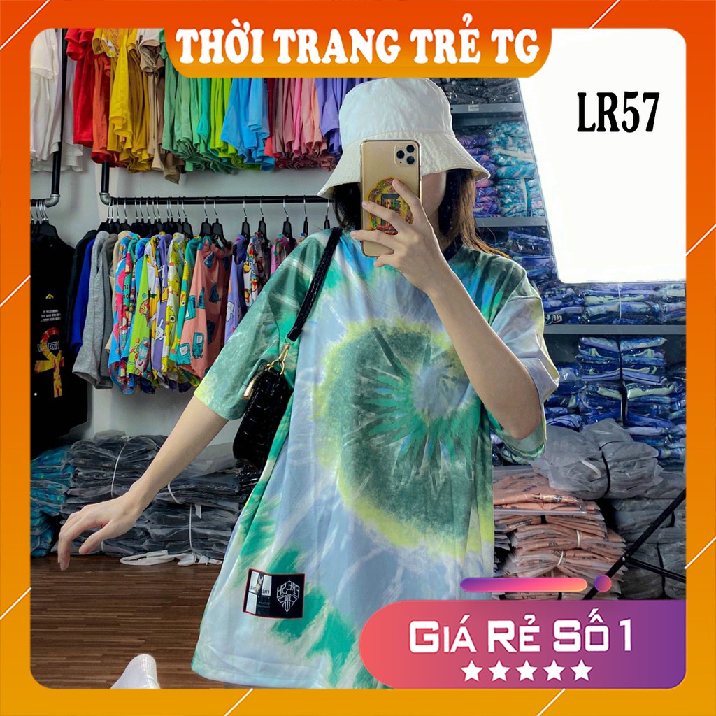 Áo thun loang màu 𝑭𝒓𝒆𝒆𝒔𝒉𝒊𝒑 Áo phông unisex LR57 vải cotton xượt poli co giãn thấm hút tốt, không xù lông
