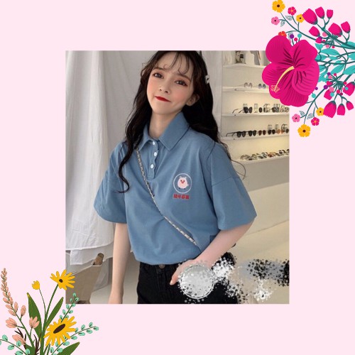 Áo Thun Polo Nam Nữ, Áo Phông Unisex Form Rộng Freesize 40kg - 55kg | BigBuy360 - bigbuy360.vn