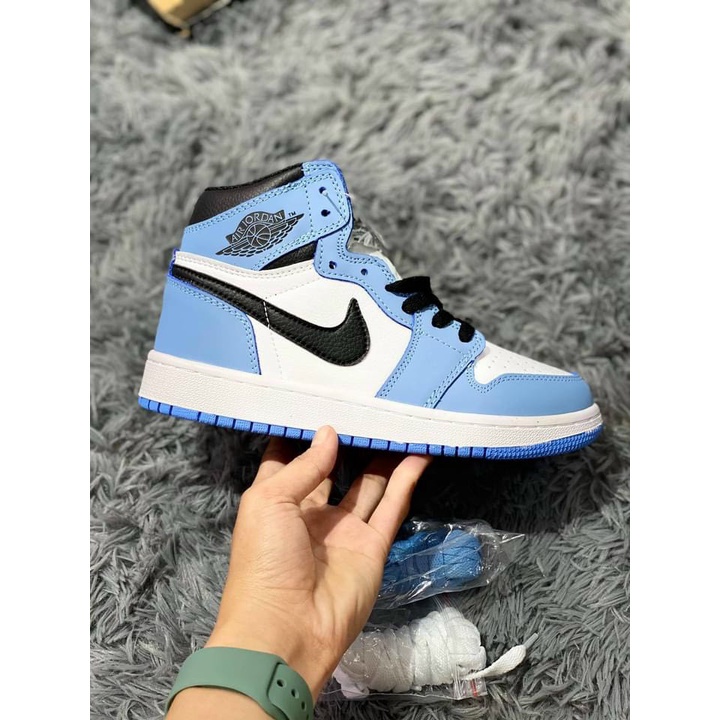 (sale sốc)Giày thể thao, giày jordan xanh cổ cao full box+bill giày JORDAN1 cổ cao nam nữ đủ màu Hot trent