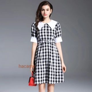 Váy sọc ca rô sơ mi công sở