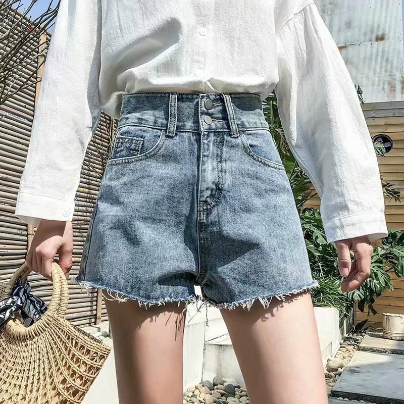 Women's Korean Casual Pants Loose Fashion High Waist Denim Shorts