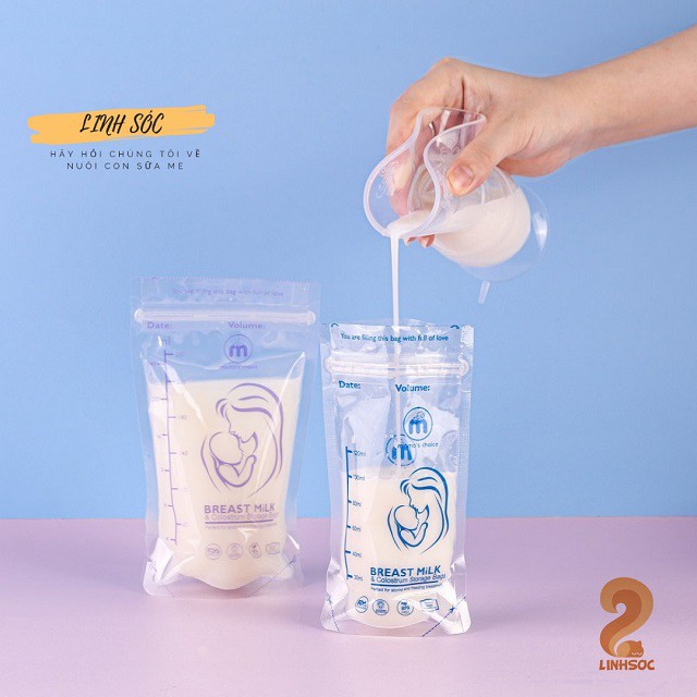 Túi trữ sữa cho mẹ đựng sữa, giữ lạnh, bảo quản sữa, dung tích 120ml-180ml-250ml