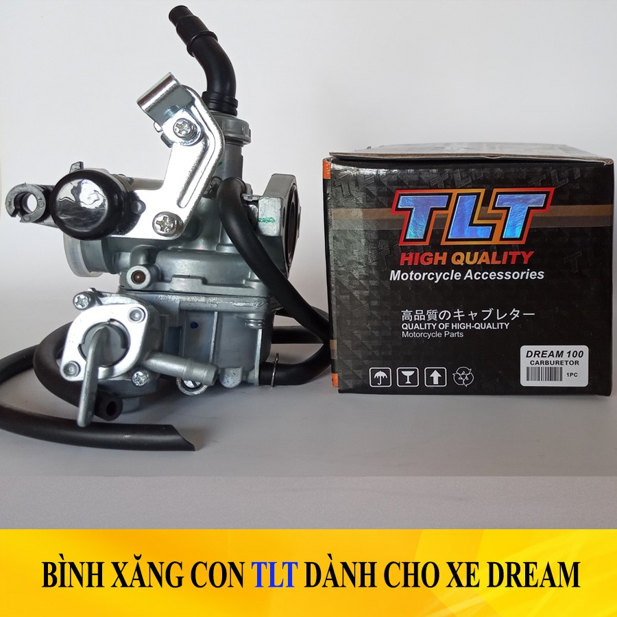 Bộ chế hòa khí, bình xăng con dành cho xe Dream 100cc