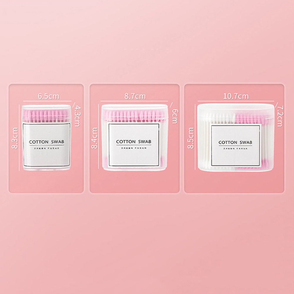 Set 100/200/300 tăm bông cotton dùng một lần thiết kế hai đầu tiện dụng