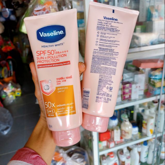 Kem Dưỡng Thể Trắng Da Chống Nắng Vaseline 50x SPF 50+ Týp 320ml , Chính Hãng Thái Lan | BigBuy360 - bigbuy360.vn