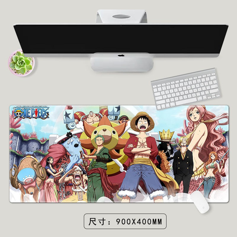 Tấm Lót Chuột Và Bàn Phím Máy Tính Cỡ Lớn In Hình Anime One Piece Cho Học Sinh