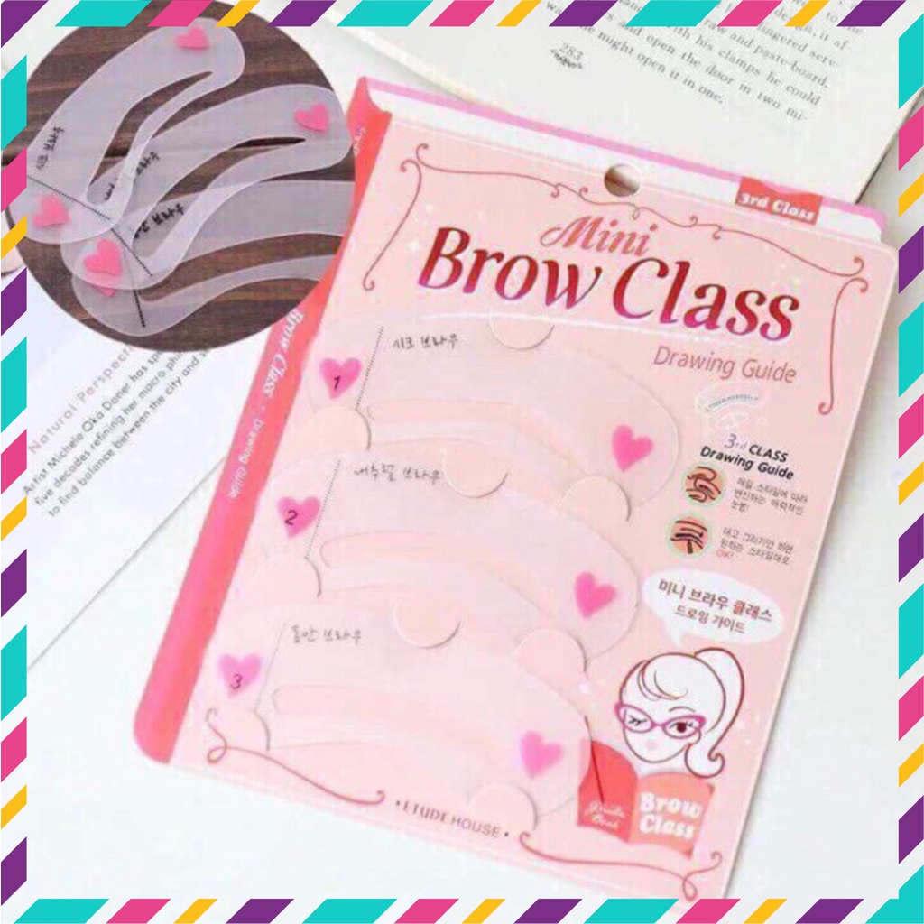 Bộ 3 Khuôn Vẽ Chân Mày Mini Brow Class