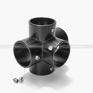 Combo 4 Cút nối góc 5 hướng, cút nối ông tròn kim loại, cút nối 5 hướng vuông góc KN176 phi 25mm
