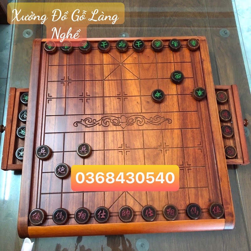 Bàn Cờ Tướng Gỗ Hương Cao Cấp