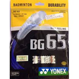 DÂY CƯỚC CĂNG VỢT YONEX BG 65 đủ 3 TEM CHÍNH HÃNG- Nhà phân phối chính hãng- Sport Huế
