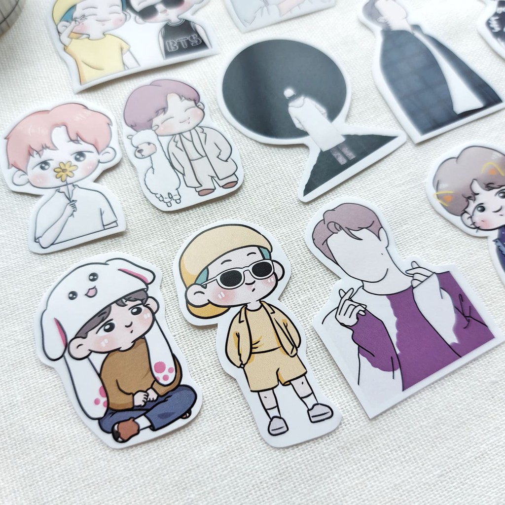 Sticker BTS RM chibi trang trí sổ laptop điện thoại