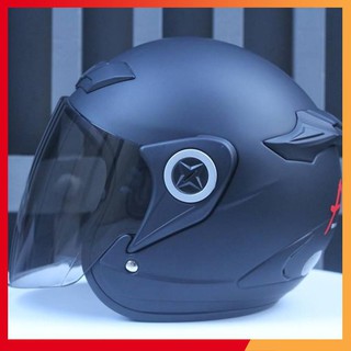 Mũ Asia MT168 Đen nhám - Mũ bảo hiểm 3/4 chính hãng cho người lơn RVĐ