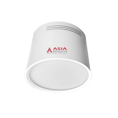 Đèn Trần Nổi Tròn Vỏ Đen/Trắng Mặt Mờ- Asia Lighting Công Suất 12W Ánh Sáng Đổi 3 Màu Cao Cấp