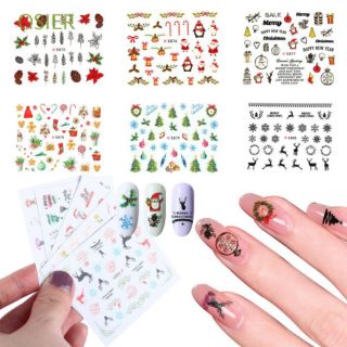 sticker dán móng tay hình dán 3d nail seal