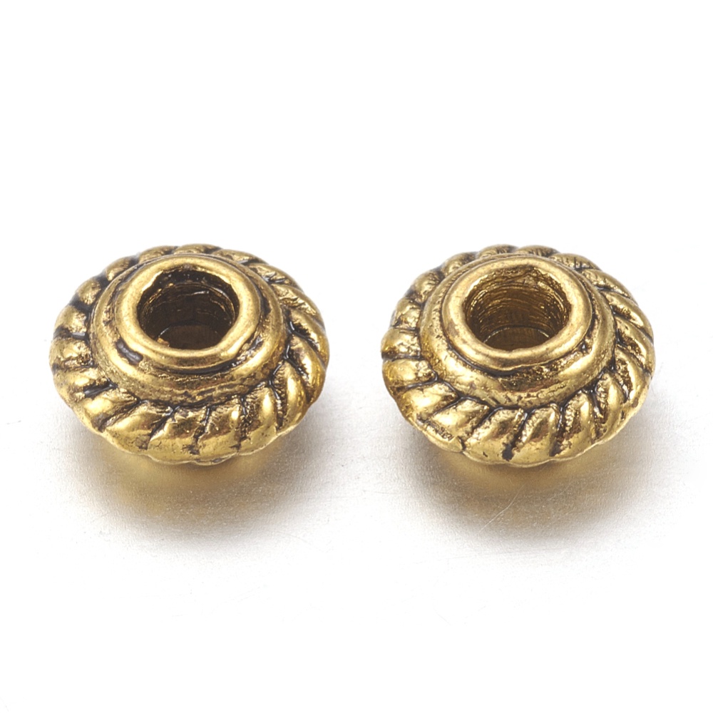 Set 20~200 Hạt Kim Loại Xỏ Lỗ 5x3mm: 1.5mm Tự Làm Trang Sức