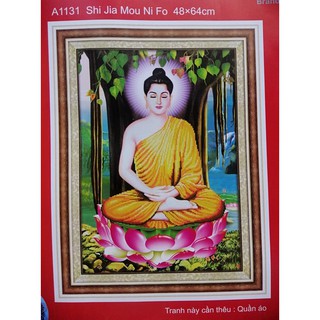 Tranh thêu chữ thập Phật thích ca A1131 (chưa thêu)