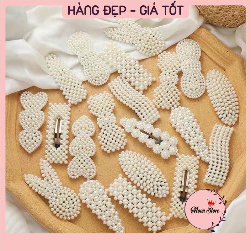 Set 20 kẹp tóc mái Hàn Quốc ngọc trai nhân tạo siêu xinh
