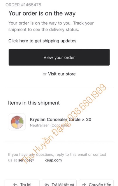 Che Khuyết Điểm, Triệt Sắc Kryolan Concealer Circle