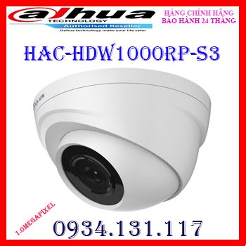 CAMERA DAHUA 1.0MP  HAC-HDW1000RP-S3