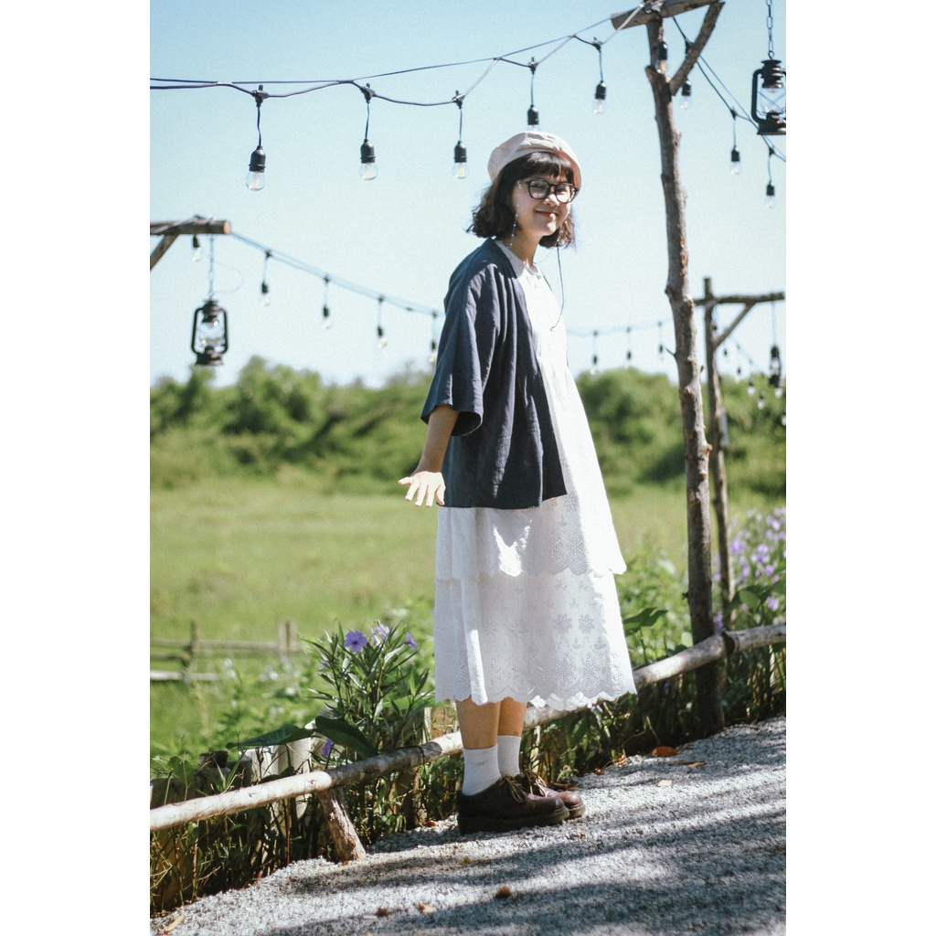 Áo Khoác Cardigan Kimono Haori Linen/ Voan Vintage Vui Thu Đông Nhẹ Nhàng