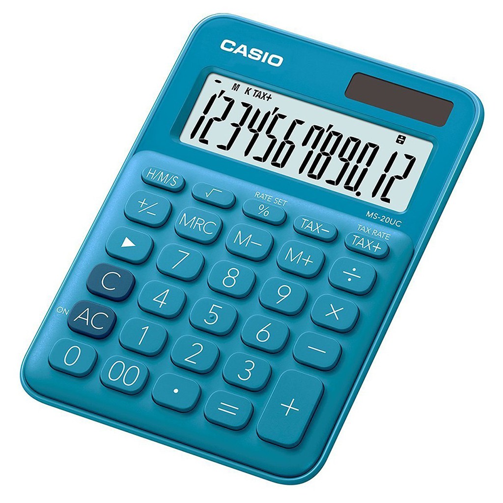 Máy Tính Sắc Màu Casio MS-20UC-BU CHÍNH HÃNG BH 7 NĂM