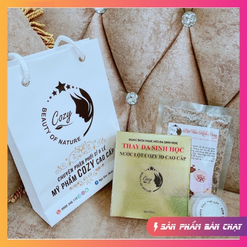 Thay Da Sinh Học Cozy Tặng 1kem kích bong ,1Bột Tắm Kíchbong lần2