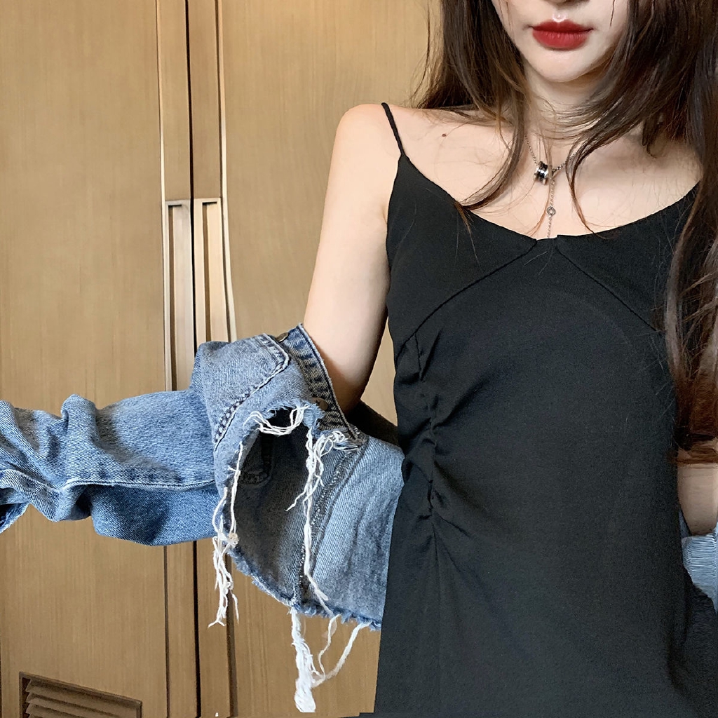 Đầm Dài Dây Màu Trơn Thời Trang Nữ Tính | BigBuy360 - bigbuy360.vn