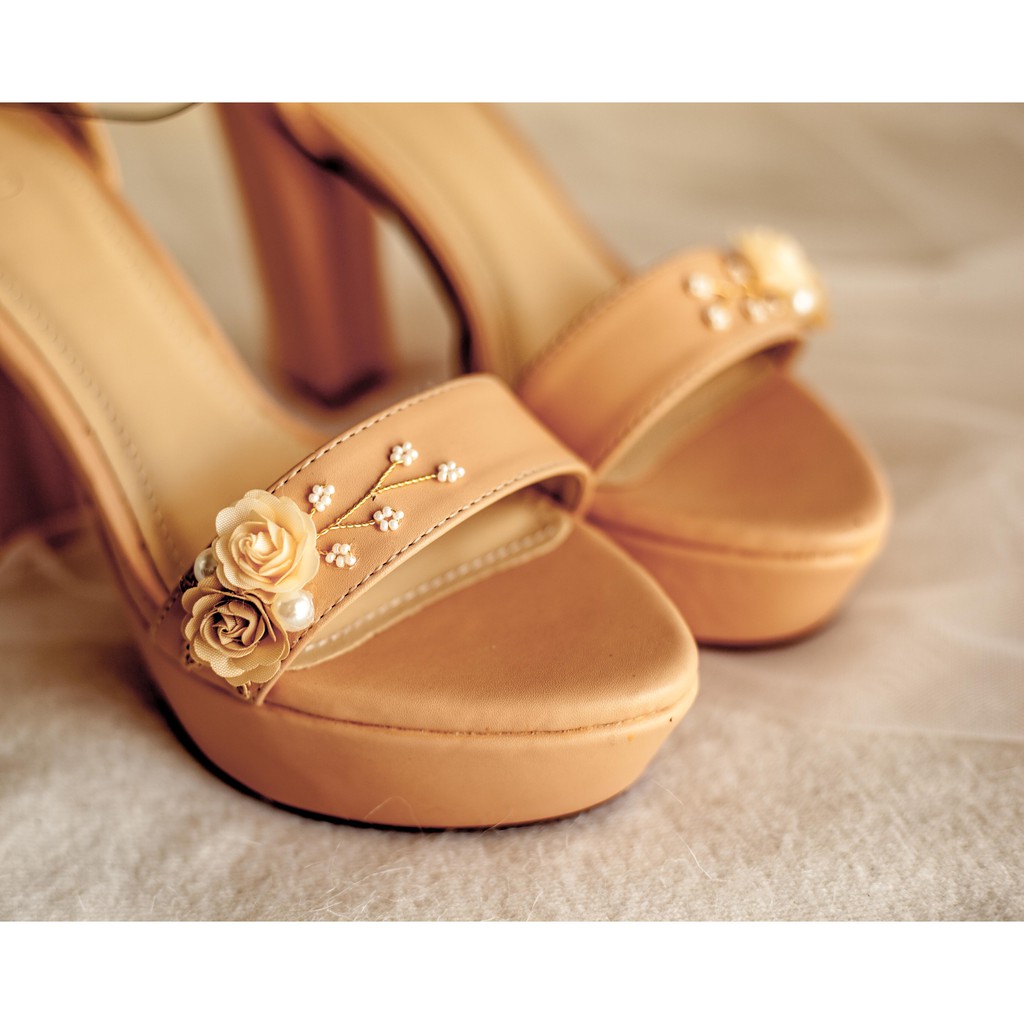 Giày cưới BEJO H92 Thuyền hoa vàng - WEDDING SHOES