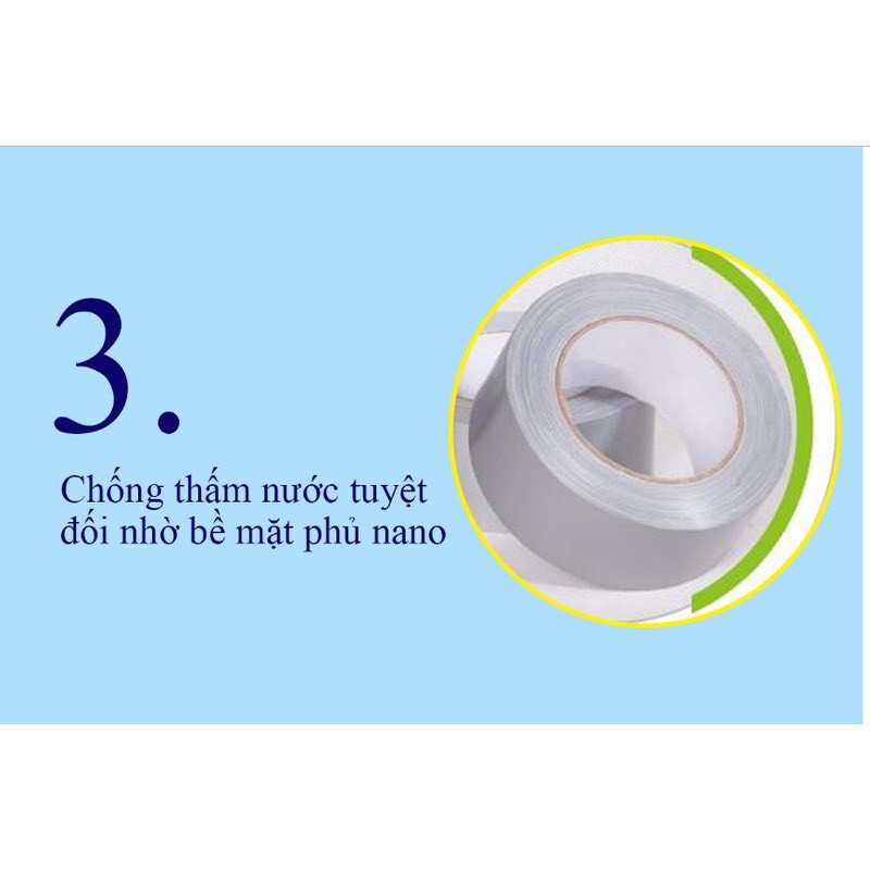 Băng Keo Chống Thấm siêu dính đa năng Size lớn 10cm, Khổ rộng 10cm dài 5m, cho tường,trần nhà, mái tôn 88239