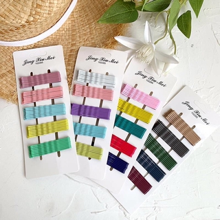 Set 10 Kẹp Tóc Màu Trơn Đơn Giản