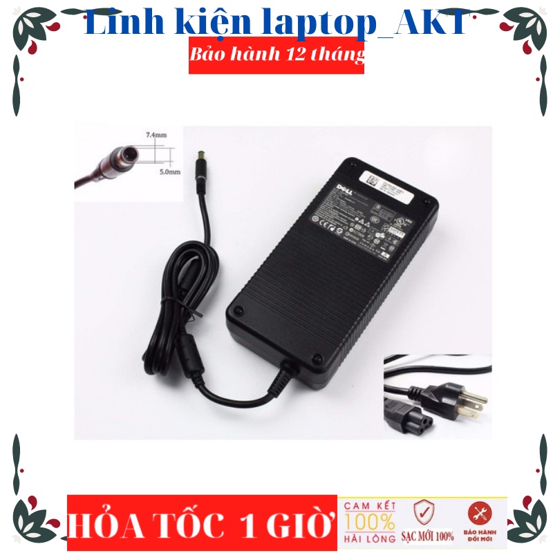 Sạc laptop Dell 19.5V-12.3A-240W-ZIN chân kim to Alienware M17x M17x-R3 M18x Dell Precision M6400 M6500 M6600