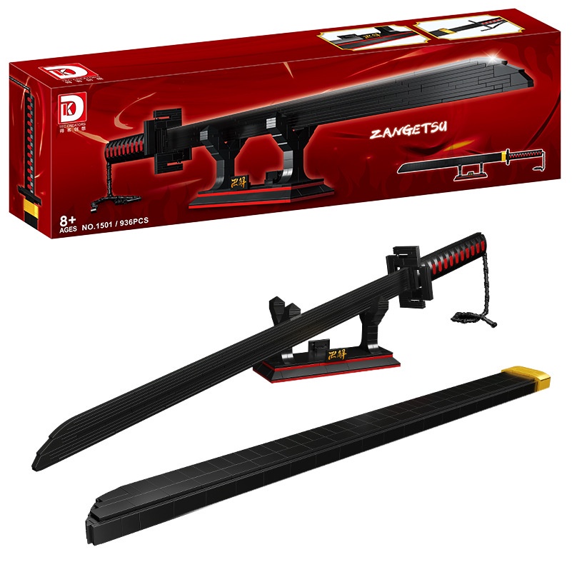 Đồ Chơi Lắp Ráp Kiểu Mô Hình Thanh Kiếm Trảm Nguyệt Nhật Zangetsu Của Kurosaki Ichigo Bleach Model 1501 Với 932 Mảnh