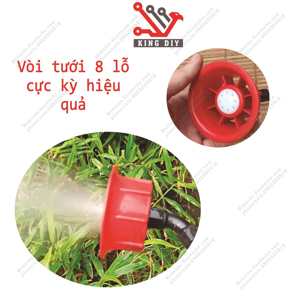 Máy bơm nước mini tăng áp tưới cây, phun sương, máy rửa xe mini cầm tay áp lực cao