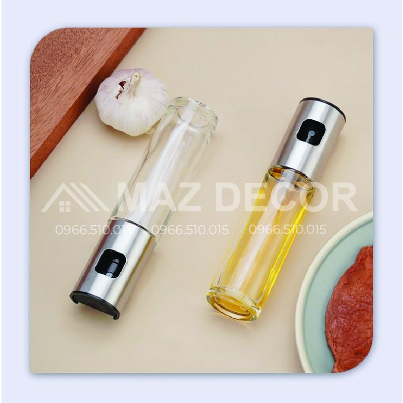 SALE GIÁ SỈ TẠI XƯỞNG Bình Xịt Dầu Ăn Bằng Thủy Tinh Dày dặn Phun Sương nồi chiên không dầu, đồ nướng dung tích 100ml