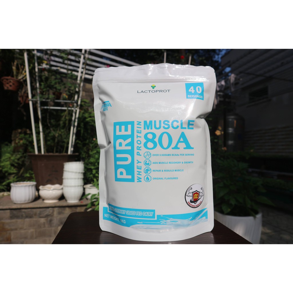 WHEY CONCENTRATE 💥 1KG Sữa bột WHEY PROTEIN LACTOPROT MUSCLE-80A tập thể hình, tập GYM, tập thể thao - Protein Center