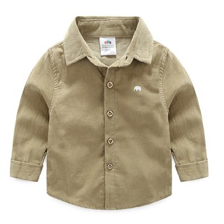 thanh lý)Áo sơ mi nhung bé trai (Sz: 90-140