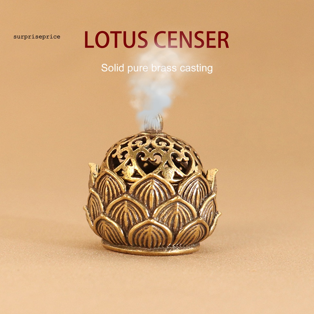 Giá Đỡ Trầm Hương Hình Hoa Sen Nghệ Thuật Bằng Đồng Dùng Trang Trí Nhà Cửa