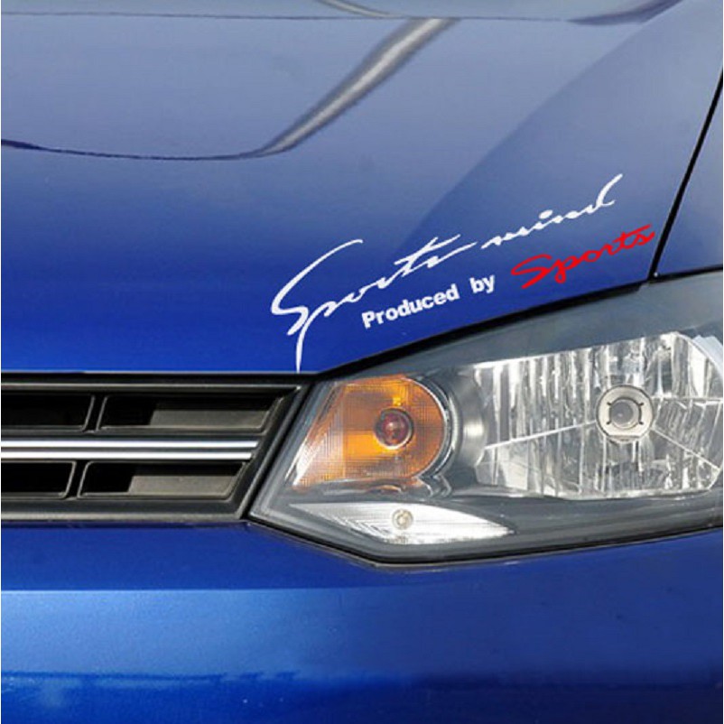 2PCS Thời trang Xe Thể thao Chữ Hình Thiết kế Tự động Sticker Xe Decal Trang trí Car Sticker