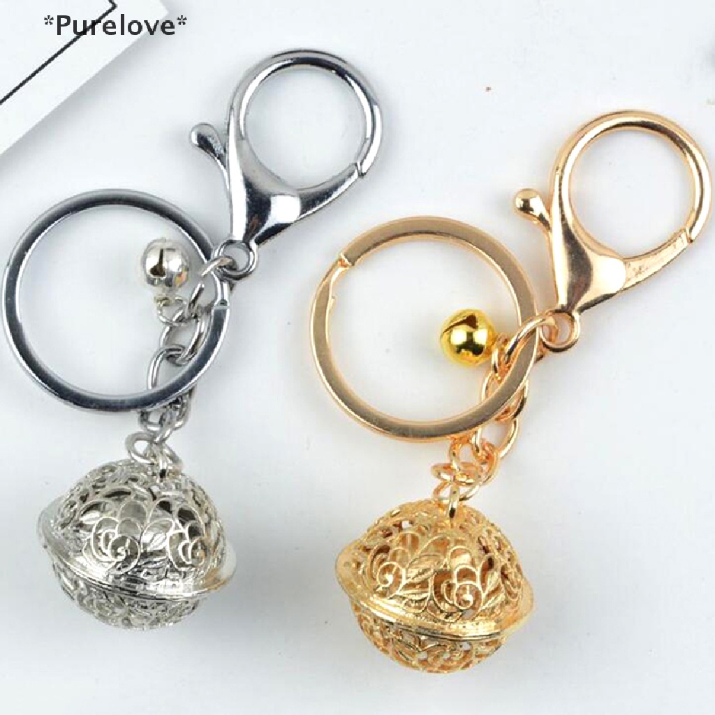 [Purelove] Móc Khóa Kim Loại Hình Chuông Rỗng Sáng Tạo DIY Làm Quà Tặng Trang Trí Túi Xách