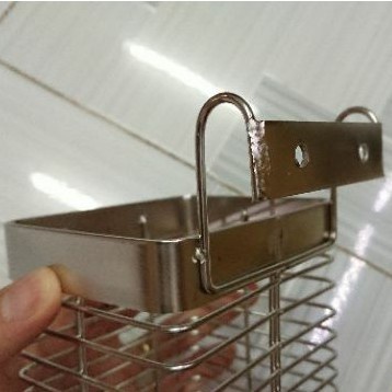 Ống đựng đũa inox 304 2 ngăn treo tường chắc chắn