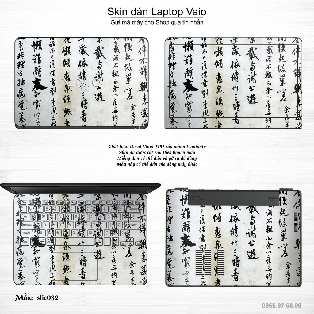 Skin dán Laptop Sony Vaio in hình Hoa văn sticker _nhiều mẫu 6 (inbox mã máy cho Shop)