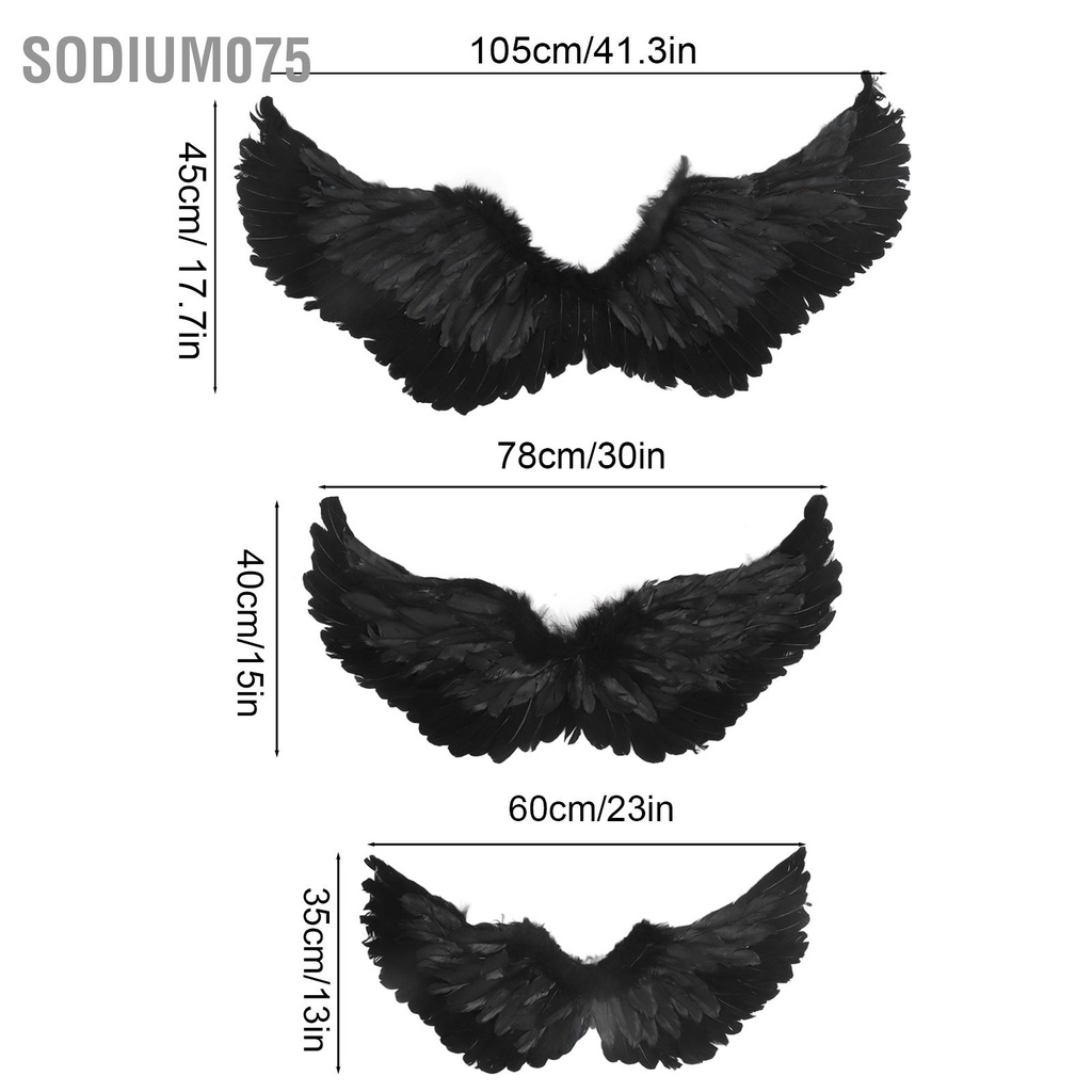 Sodium075 Bộ Cánh Thiên Thần Ma Quỷ 3 Gói Làm Thủ Công Trọng Lượng Nhẹ Dành Cho Người Lớn Để Nhập Vai Halloween