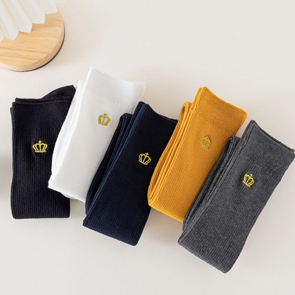 Đôi vớ dài đến bắp chân thêu hình vương miện phong cách Lolita dễ thương VANES1