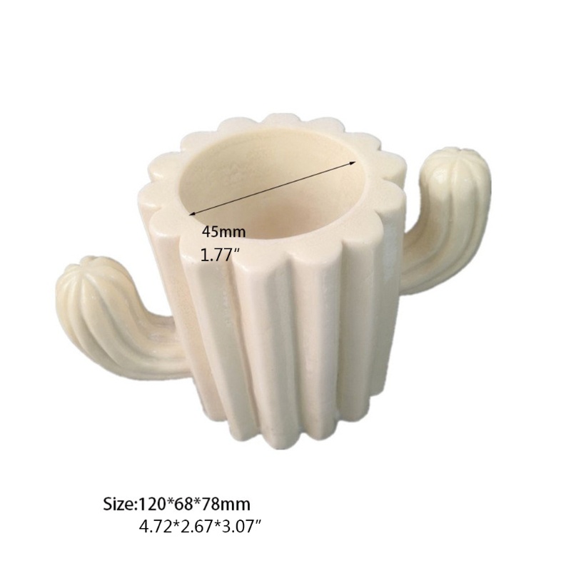 Khuôn Silicone Làm Chậu Cây Xương Rồng Bằng Nhựa Epoxy Polymer Tiện Dụng