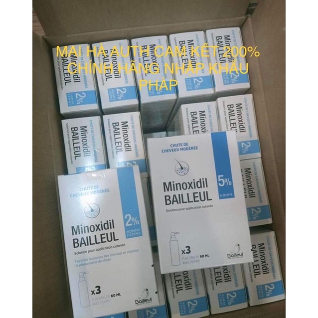 Xịt mọc tóc Minoxidil Bailleul 2%-NHẬP KHẨU PHÁP-NGĂN RỤNG TÓC, KÍCH THÍCH MỌC TÓC -HSD 2025, 2026
