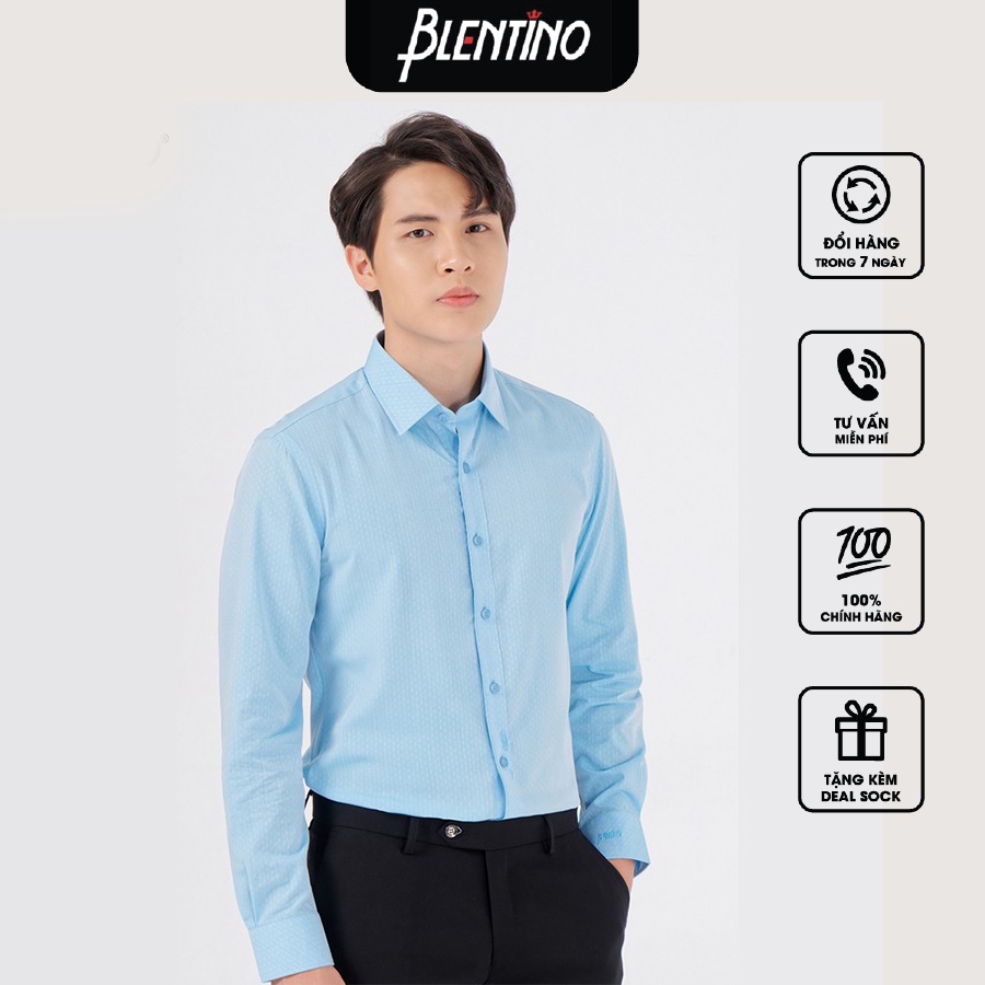 Áo Sơ Mi Nam Dài Tay Công Sở Blentino BBB02-TD - Thấm Hút Mồ Hôi Nhanh, Dễ Giặt, Chống Nhăn
