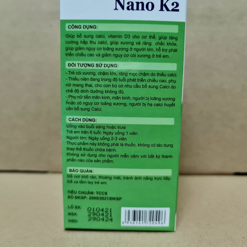 Viên uống LIQUID CALCIUM NANO K2 phù hợp với trẻ em, thanh thiếu niên, Phụ nữ có thai và cho con bú.