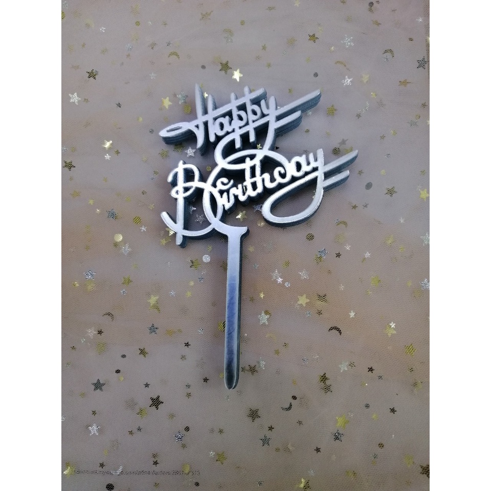 thẻ nhựa trang trí bánh kem [FREESHIP❤️] combo 10 thẻ mica tráng gương siêu đẹp