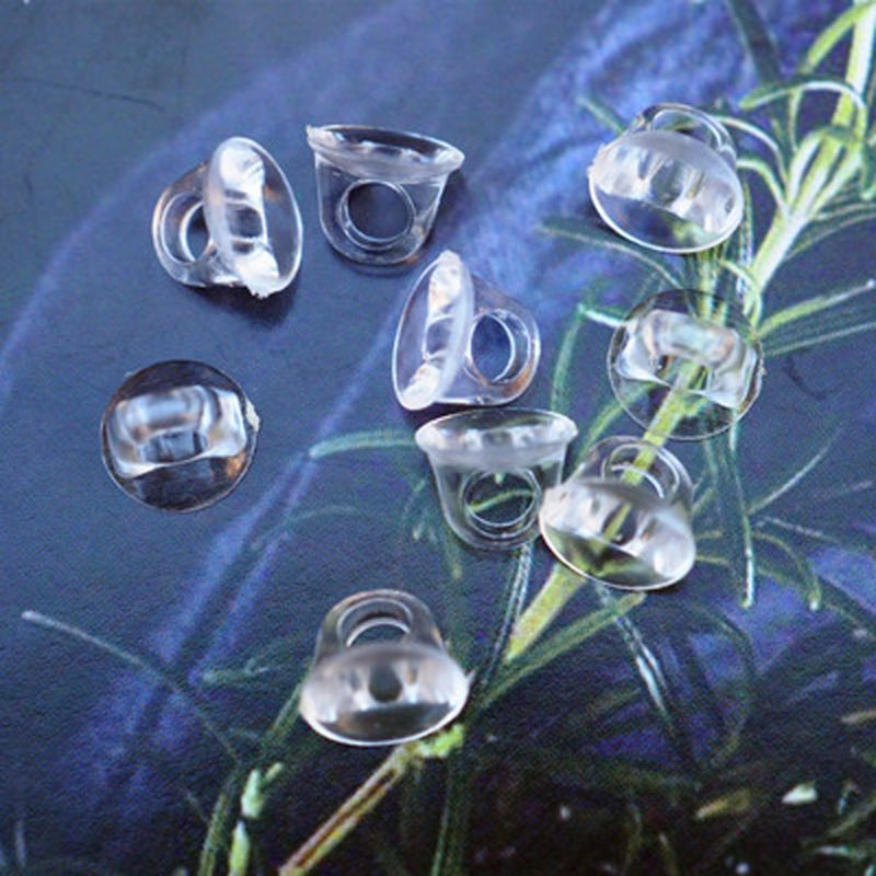 Set 10 Ghim Cài Móc Chìa Khóa Bằng Nhựa Trong Suốt