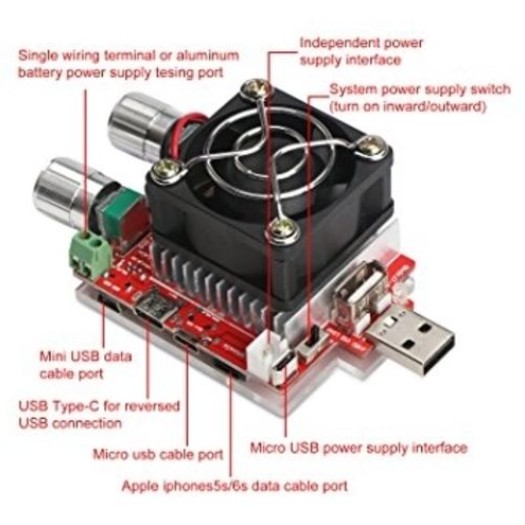 Thiết bị test sạc,cáp điện thoại, đo dòng/điện áp/dung lượng combo Juwei j7-f (bản nâng cao)